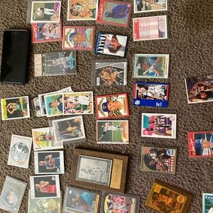All types of vintaged cards basketball baseball football cards
